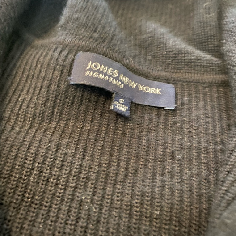 Jones New York Black Utility Jacket with Gold Details- Womens size Small-113 - Picture 2 of 3